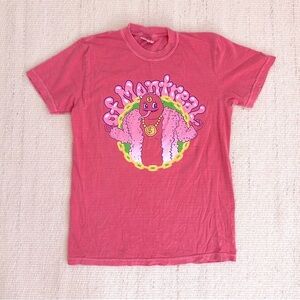 Of Montreal Pink Graphic Band Tee Shirt from Tour